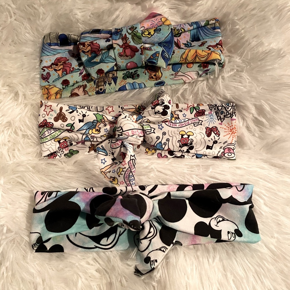 3 Disney Baby Girl Bows 0-3 months